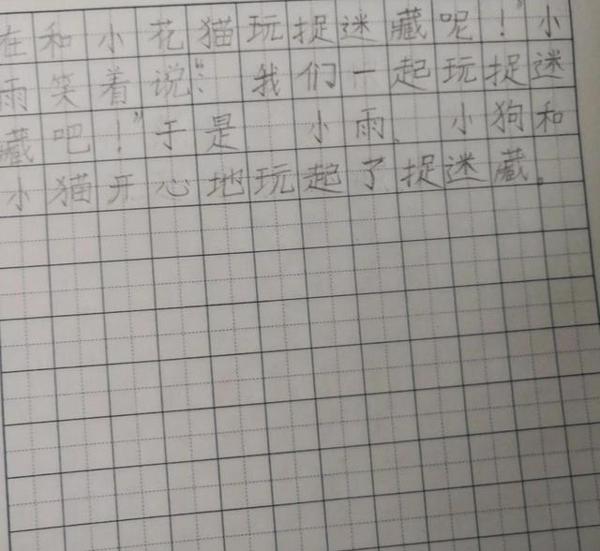8岁孩子写的作文,可以当我以前老师:看图写话不难,掌握关键点 3